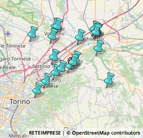 Mappa Strada Chivasso, 10090 Gassino Torinese TO, Italia (6.4395)