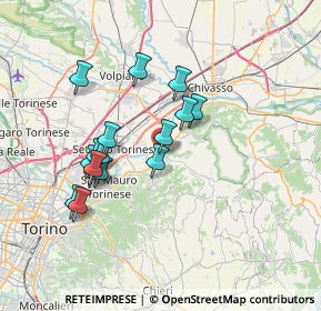 Mappa Strada Chivasso, 10090 Gassino Torinese TO, Italia (6.40375)