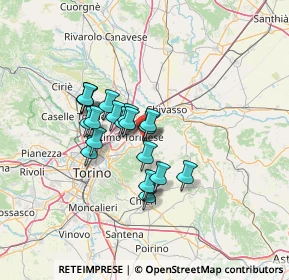 Mappa Strada Chivasso, 10090 Gassino Torinese TO, Italia (10.102)