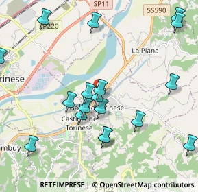 Mappa Strada Chivasso, 10090 Gassino Torinese TO, Italia (2.4935)