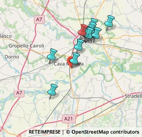 Mappa Via Burroni, 27051 Cava Manara PV, Italia (6.54583)