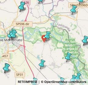 Mappa Via Vittime di Marcinelle, 15040 Frassineto po AL, Italia (6.92526)