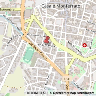 Mappa Via del Carmine, 16A, 15033 Casale Monferrato, Alessandria (Piemonte)