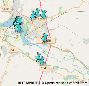 Mappa Via Antonio Piagafetta, 46100 Valdaro MN, Italia (5.0505)