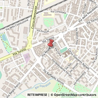 Mappa Via Regio Parco, 23, 10036 Settimo Torinese, Torino (Piemonte)