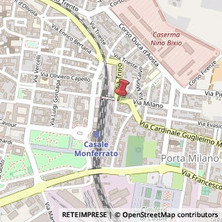 Mappa Via Milano, 3, 15033 Casale Monferrato, Alessandria (Piemonte)
