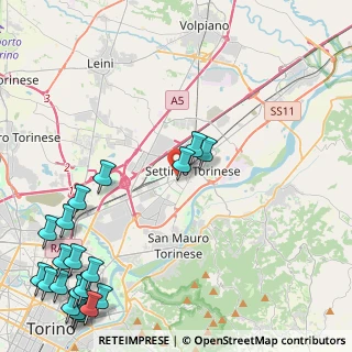 Mappa Via Enrico Fermi, 10036 Settimo Torinese TO, Italia (6.726)