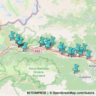 Mappa SS 25 del Moncenisio, 10050 Zoie-vernetto-grangia , Italia (8.186)
