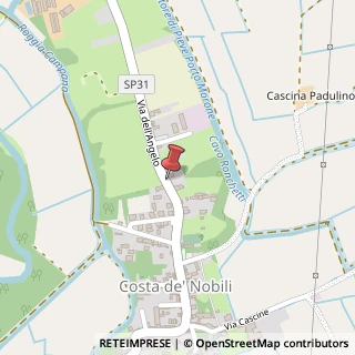 Mappa Via dell'Angelo, 27010 Costa De' Nobili PV, Italia, 27010 Costa de' Nobili, Pavia (Lombardia)