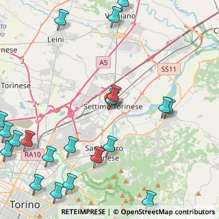 Mappa Via Sommeiller, 10036 Settimo Torinese TO, Italia (6.395)