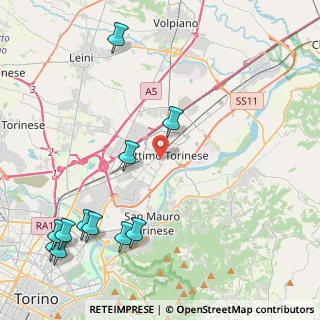 Mappa Via Sommeiller, 10036 Settimo Torinese TO, Italia (5.74273)