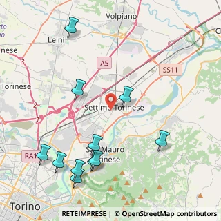 Mappa Via Sommeiller, 10036 Settimo Torinese TO, Italia (5.06636)