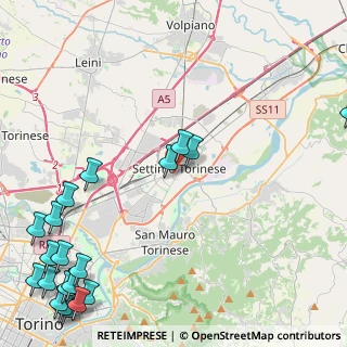 Mappa Via Sommeiller, 10036 Settimo Torinese TO, Italia (6.9905)