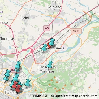 Mappa Via Sommeiller, 10036 Settimo Torinese TO, Italia (7.392)