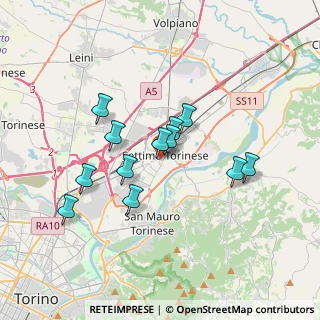 Mappa Via Sommeiller, 10036 Settimo Torinese TO, Italia (2.95333)