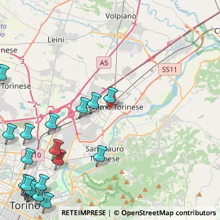 Mappa Via Sommeiller, 10036 Settimo Torinese TO, Italia (7.297)