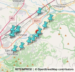 Mappa Via Santa Croce, 10090 Gassino Torinese TO, Italia (3.68643)