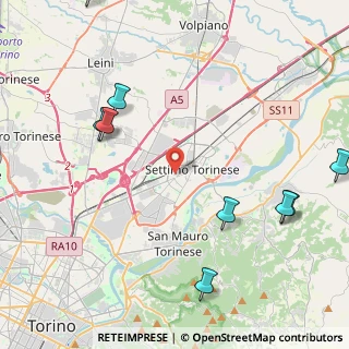 Mappa Via Luigi Pirandello, 10036 Settimo Torinese TO, Italia (6.86)