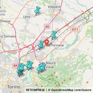 Mappa Via Luigi Pirandello, 10036 Settimo Torinese TO, Italia (5.42636)