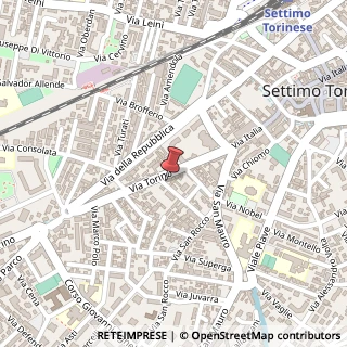 Mappa Via Giosuè Carducci, 1, 10036 Settimo Torinese, Torino (Piemonte)