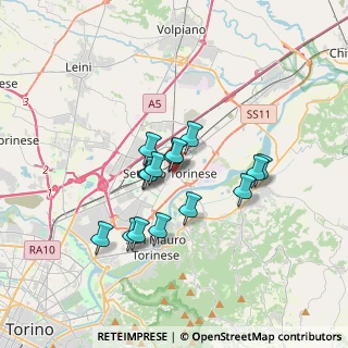 Mappa Via Ariosto 13 F, 10036 Settimo Torinese TO, Italia (2.702)
