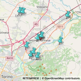 Mappa Via Ariosto 13 F, 10036 Settimo Torinese TO, Italia (3.87091)