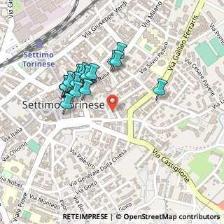 Mappa Via Ariosto 13 F, 10036 Settimo Torinese TO, Italia (0.2125)