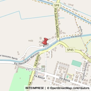 Mappa Via XXVIII Aprile, 5, 35040 Vescovana, Padova (Veneto)