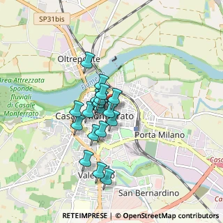 Mappa Via Benvenuto Sangiorgio, 15100 Casale Monferrato AL, Italia (0.61632)