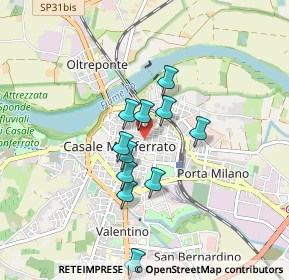 Mappa Via Benvenuto Sangiorgio, 15100 Casale Monferrato AL, Italia (0.68364)