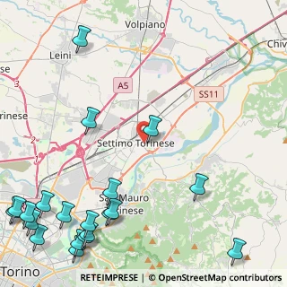 Mappa Via Ariosto, 10036 Settimo Torinese TO, Italia (6.902)