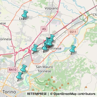 Mappa Vicolo della Torre, 10036 Settimo Torinese TO, Italia (2.7325)