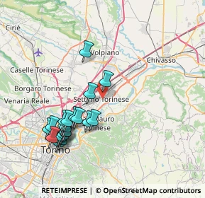 Mappa Vicolo del Castello, 10036 Settimo Torinese TO, Italia (7.8785)