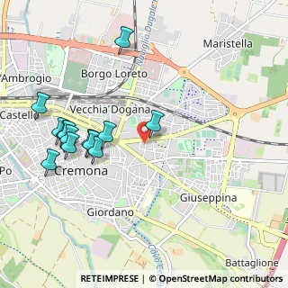 Mappa Via Rialto, 26100 Cremona CR, Italia (1.08923)