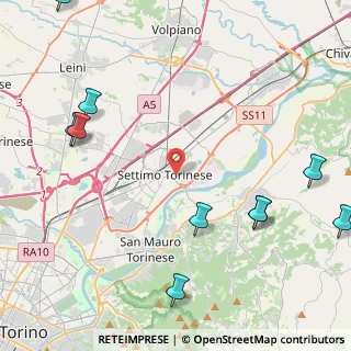 Mappa Via Lodovico Ariosto, 10036 Settimo Torinese TO, Italia (6.81231)