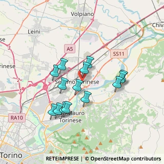 Mappa Via Lodovico Ariosto, 10036 Settimo Torinese TO, Italia (3.14571)