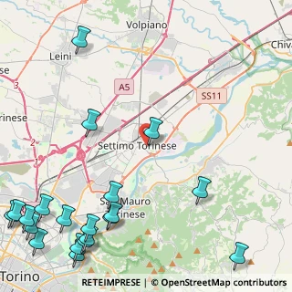Mappa Via Lodovico Ariosto, 10036 Settimo Torinese TO, Italia (6.9375)