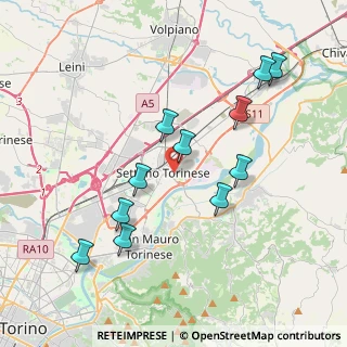 Mappa Via Lodovico Ariosto, 10036 Settimo Torinese TO, Italia (3.87273)