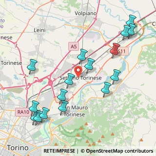 Mappa Via Giuseppe Garibaldi, 10036 Settimo Torinese TO, Italia (4.89125)