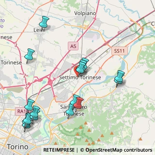Mappa Via Giuseppe Garibaldi, 10036 Settimo Torinese TO, Italia (5.04125)