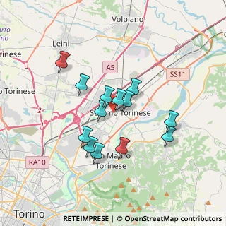 Mappa Via Giovanni Amendola, 10036 Settimo Torinese TO, Italia (2.88846)