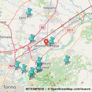 Mappa Piazza S. Pietro in Vincoli, 10036 Settimo Torinese TO, Italia (5.22182)