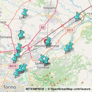 Mappa Piazza S. Pietro in Vincoli, 10036 Settimo Torinese TO, Italia (5.13944)