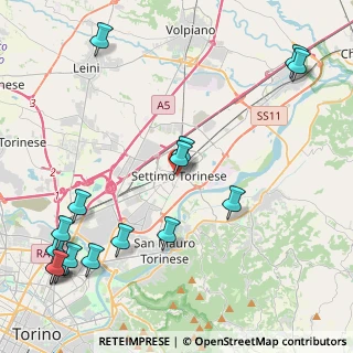 Mappa Piazza S. Pietro in Vincoli, 10036 Settimo Torinese TO, Italia (5.75438)