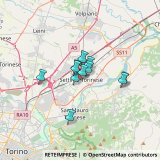 Mappa Piazza S. Pietro in Vincoli, 10036 Settimo Torinese TO, Italia (2.1575)