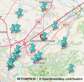 Mappa Piazza S. Pietro in Vincoli, 10036 Settimo Torinese TO, Italia (5.24833)