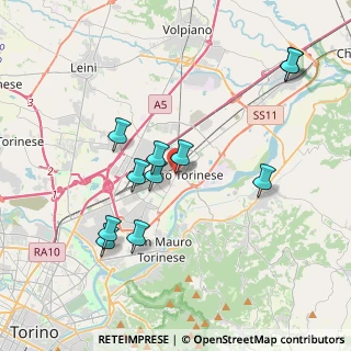 Mappa Via S. Francesco D'Assisi, 10036 Settimo Torinese TO, Italia (3.78455)