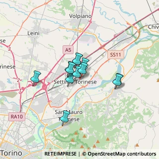 Mappa Via Silvio Pellico, 10036 Settimo Torinese TO, Italia (2.21667)