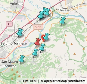 Mappa Strada Val Baudana, 10090 Gassino Torinese TO, Italia (3.595)