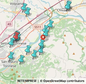 Mappa Strada Val Baudana, 10090 Gassino Torinese TO, Italia (4.52263)
